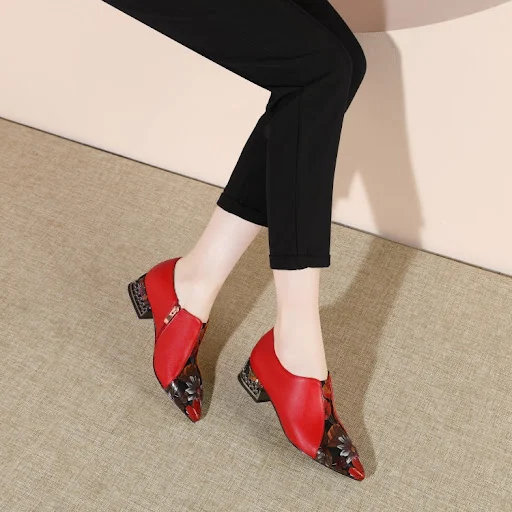 Title 4, All-match embroidered decoration trend low shoe...