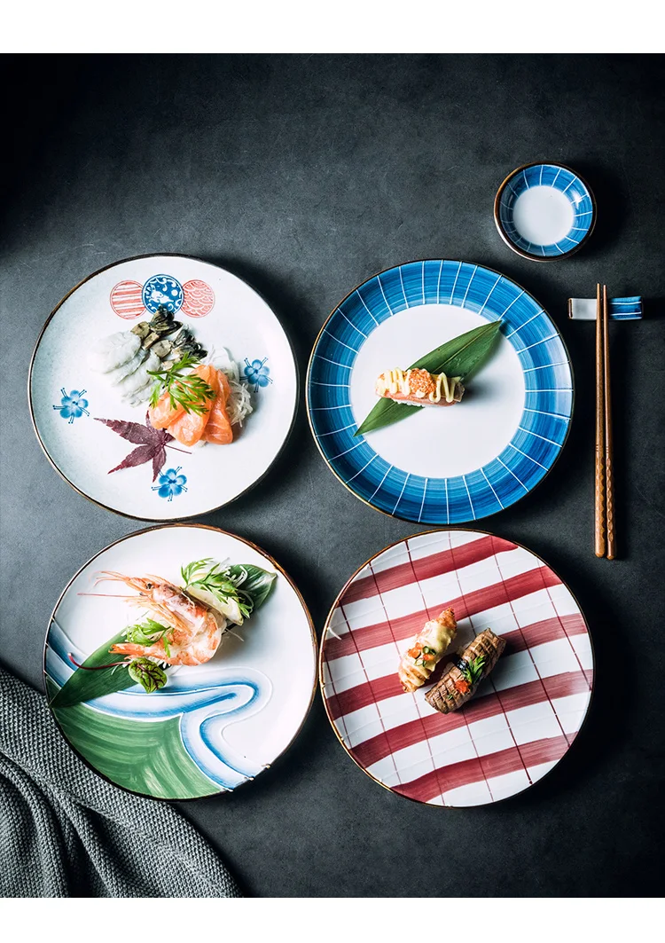 Creative Ceramic Round Shallow Household Western Cuisine Steak Plate Stylish Design Durable for Home Use Perfect for Ser — photo 14