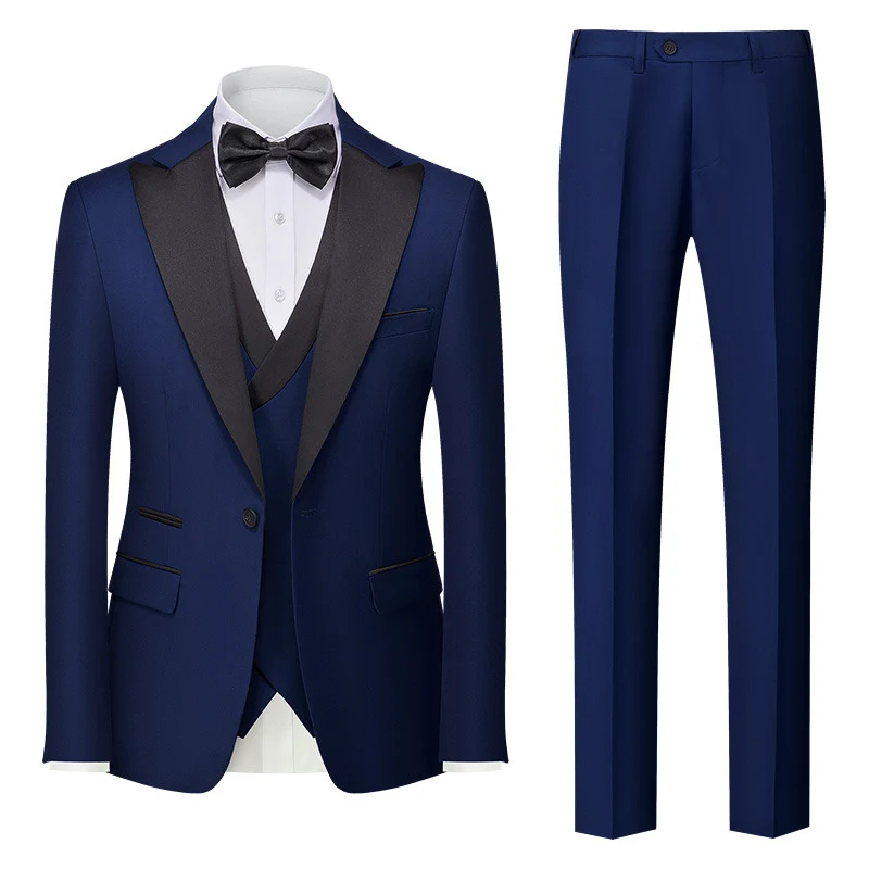 Terno Masculino Novo Três Peças Estilo Coreano Slim Fit, Perfeito para Ocasiões Formais e Ambiente Profissional. — foto 31