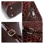 Bolsa transversal de couro macio com 6 peças e carinha sorridente. Perfeita para carregar seus pertences com estilo e praticidade. — foto 4
