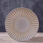 Tune Chrysanthemum Ceramic Frosted Dessert Plate adds a touch of elegance to your dessert presentation. Perfect for serv — photo 1