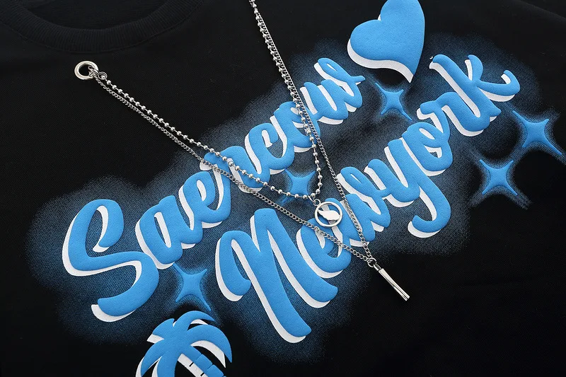Suéter com Colar de Letras Masculino Versátil e Solto Sem Chapéu, Conforto e Estilo em um Único Item. — foto 2