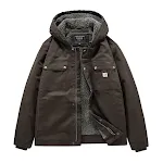 Casaco de algodão de inverno masculino com capuz Roupas de trabalho Casaco acolchoado de algodão espesso Ideal para o inverno e trabalhos pesados — foto 6