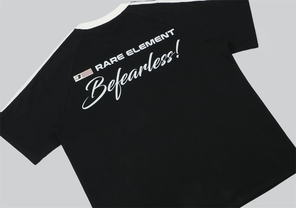 Hand Painted Letter Print Short-sleeve Men's T-shirt, a unique artistic style, perfect for a casual look, expressing ind — photo 4
