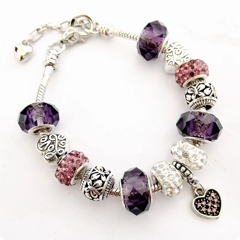 Pulseira européia e americana Pulseira de contas de cristal — foto 1