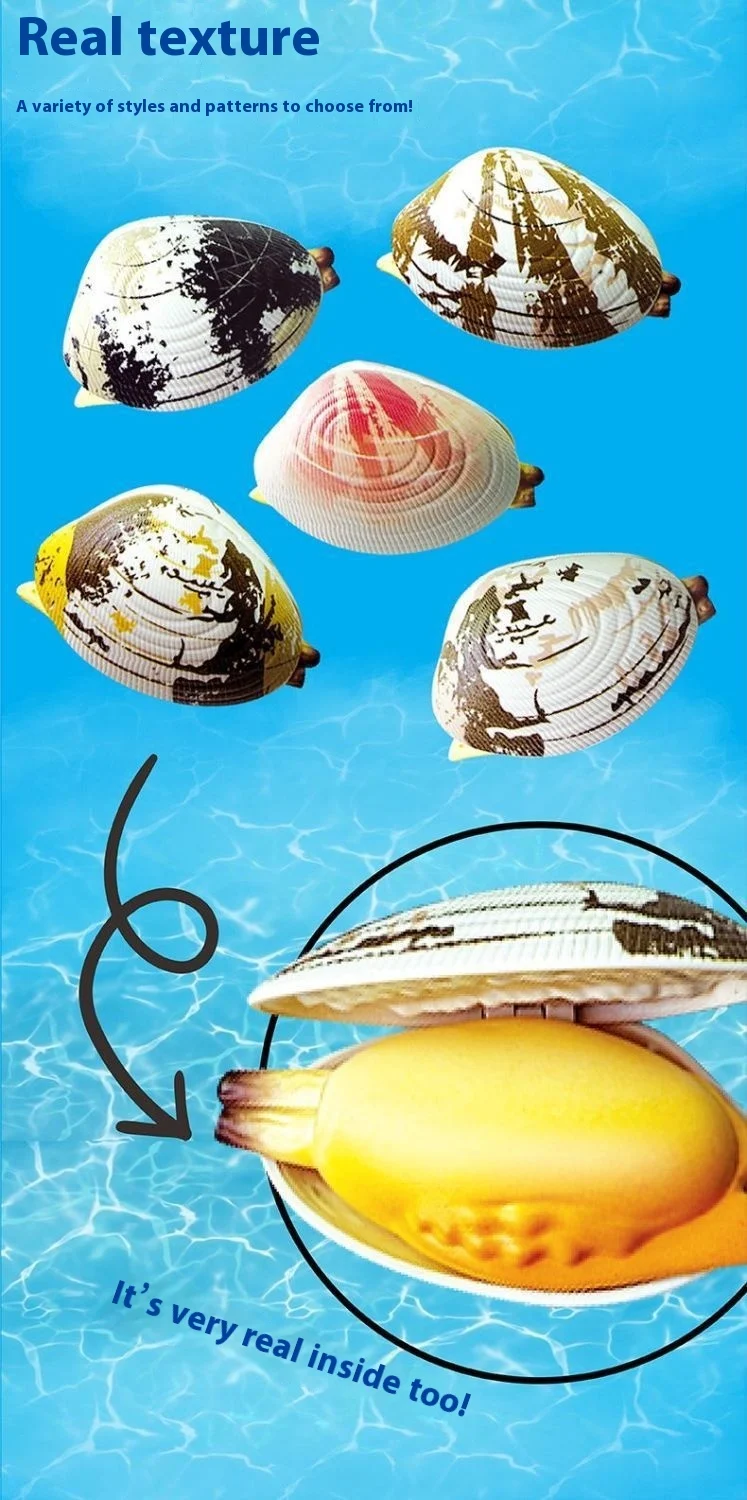 Title 3, Simulation Clam Water Gun Trick Water Toy for S...