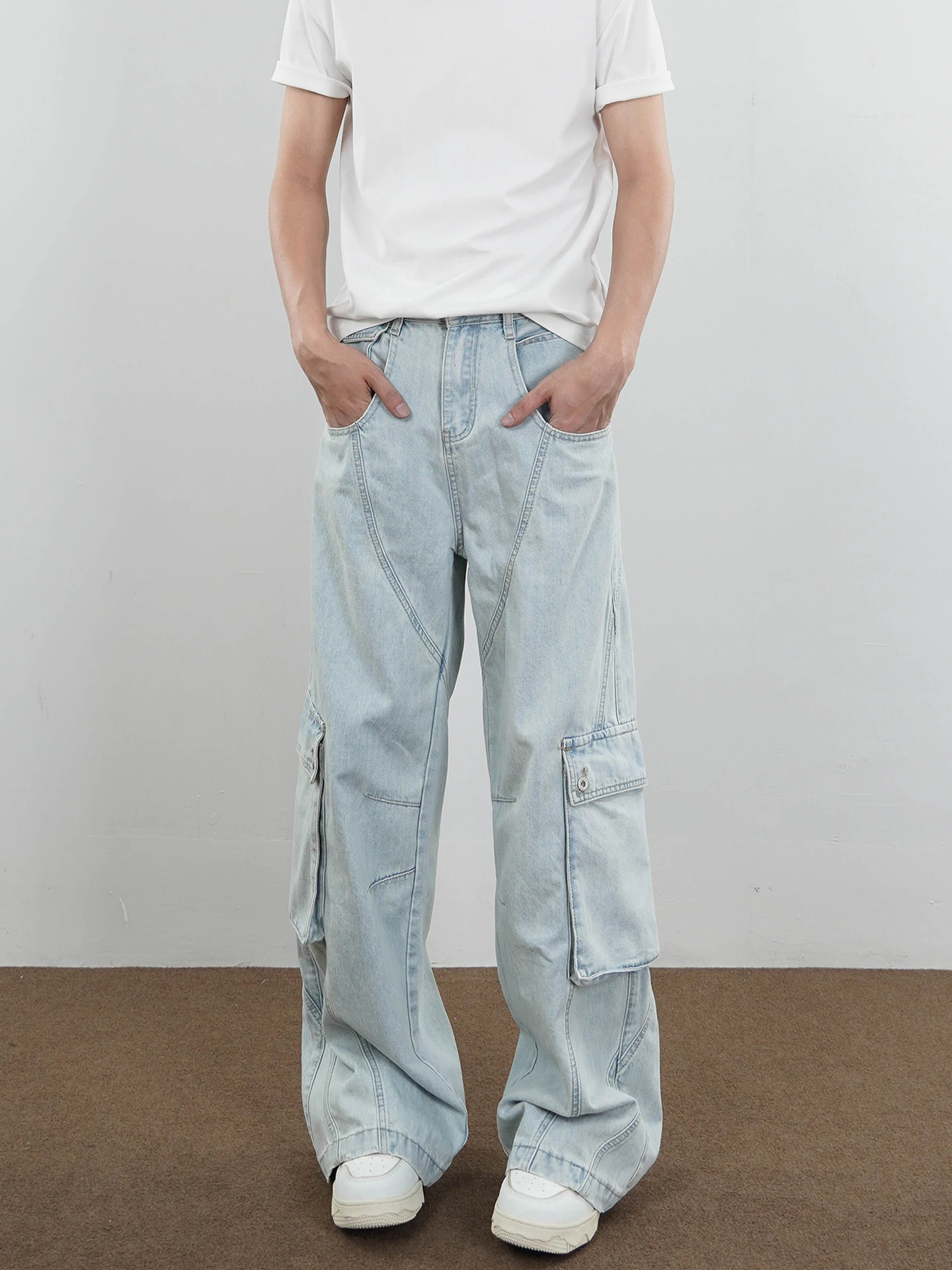 Title 5, Pantalones casuales americanos retro sin género...