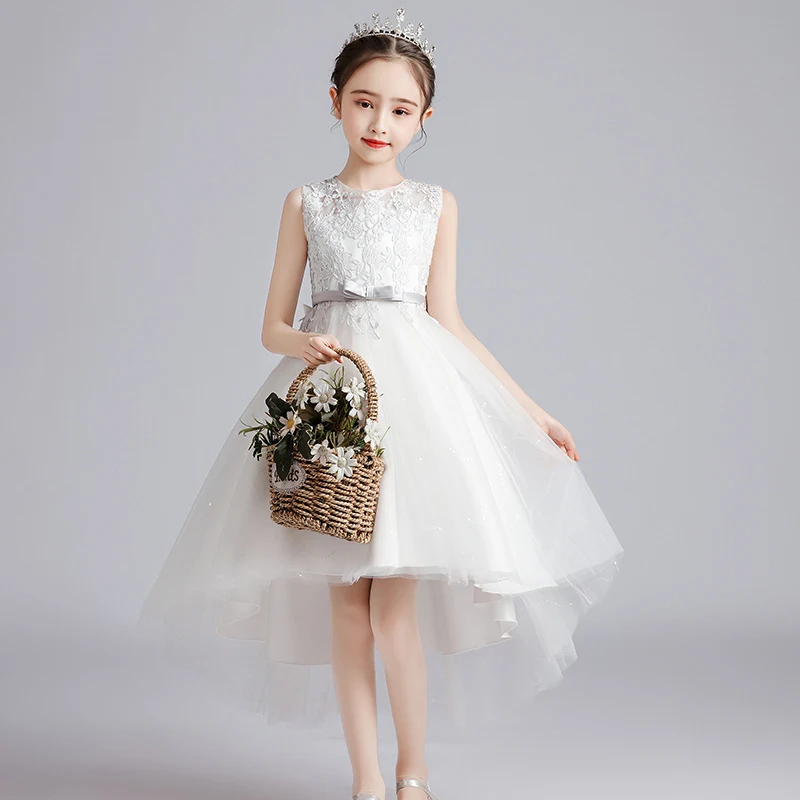 Mädchen Prinzessin Rock mit Schleppe Festliches Kleid Langes elegantes Kleid für kleine Mädchen Ideal für besondere Anlässe. — foto 1