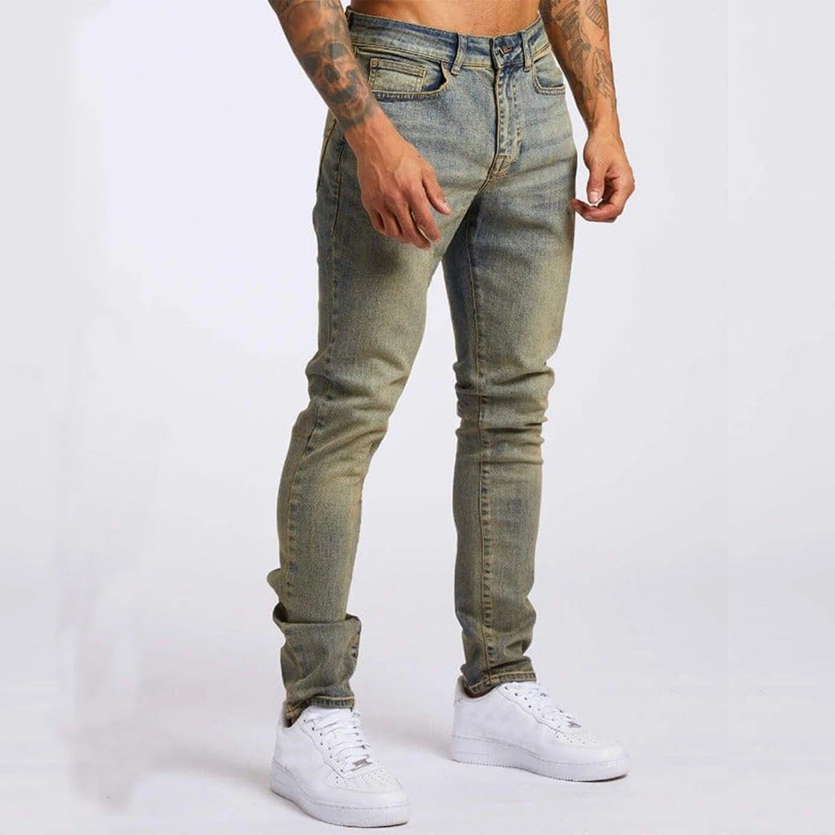 Men's Fashion Casual Slim Fit High Waist Jeans. Comfortable and Stylish, Perfect for Everyday Wear. Achieve a Modern Loo — photo 9
