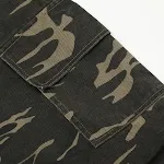 Heren Camouflage Gewassen Old Overalls Cropped Broek Comfortabele Zomerse Stijl Casual Pasvorm Ideaal voor Dagelijks Gebruik en Vrije Tijd — foto 4