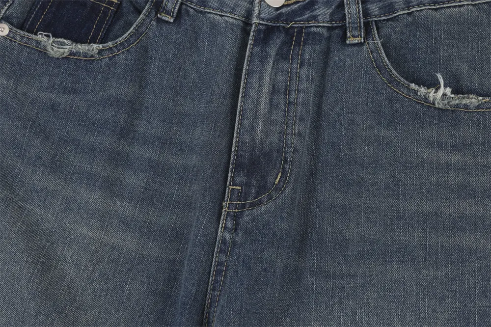 Men's Pocket Decoration Denim Loose Trousers. Comfortable and stylish, perfect for casual wear and a relaxed, modern loo — photo 11