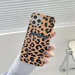 Brown black leopard print