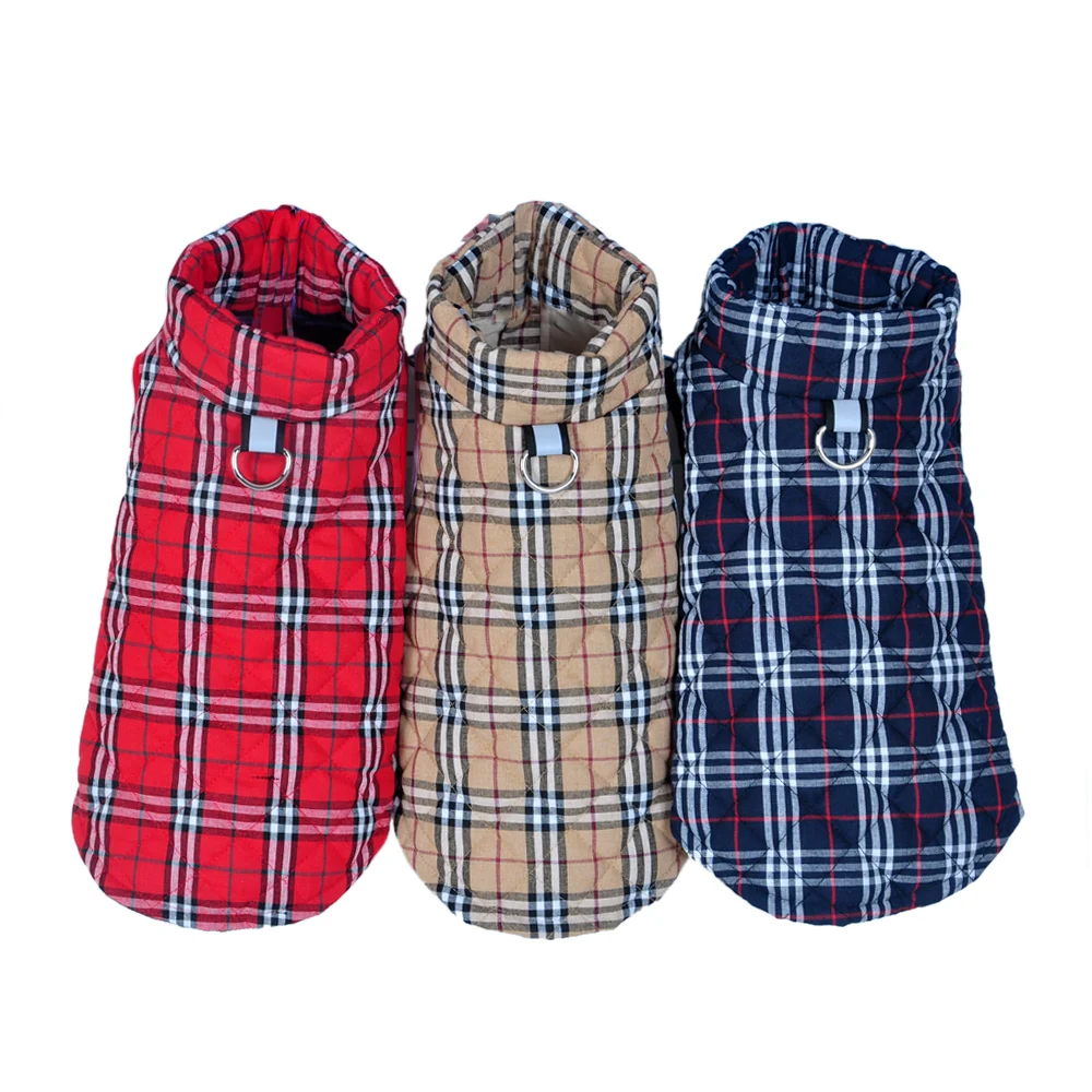 Title 12, Winter Pet Dog Clothes Heavy Cotton Jacket Plai...