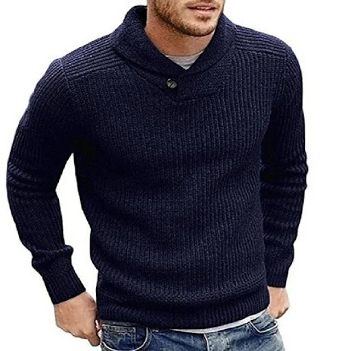 Title 2, Maglione da uomo con un bottone per autunno e i...
