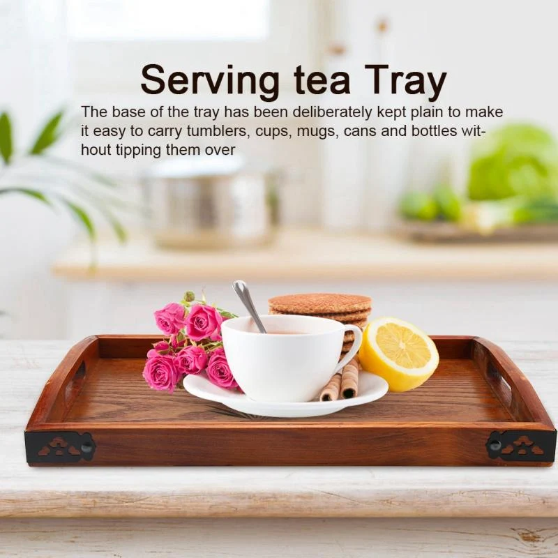 Title 1, Rectangular Household Cup Tea Tray Wooden Tray....