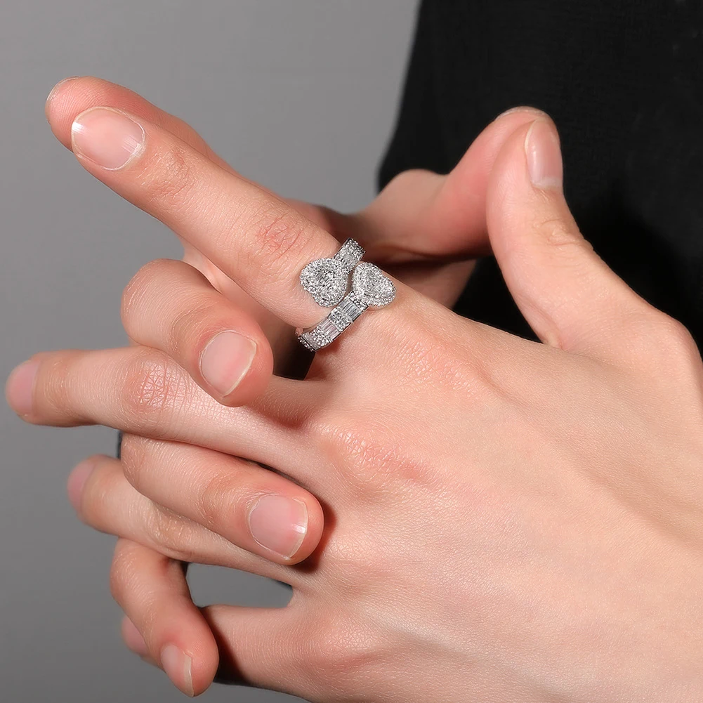 Title 4, Anel Personalizado Hip Hop com Diamantes e Amor...