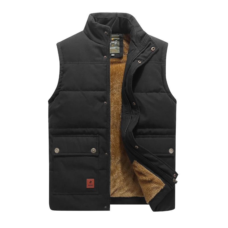 Large Size Vest Men Plus Velvet Thick Cotton Vest Provides Warmth and Comfort Ideal for Cold Weather — photo 1