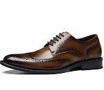 Sapatos de couro legítimo estilo britânico para homens, casuais e formais, perfeitos para negócios e uso diário, combinando elegância e conforto. — foto 1