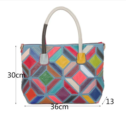 Title 9, Handmade Cowhide Stitching Bag