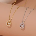 Collana donna goccia d'acqua in argento 925 Semplice ed elegante Gioiello femminile perfetto per ogni occasione Design raffinato e moderno Regalo ideale. — foto 2