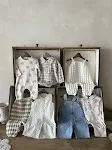 Calças Finas para Bebê com Regatas, Macacão Xadrez com Detalhe Puff, Conforto e Estilo para seu Bebê, Perfeito para o Dia a Dia — foto 4