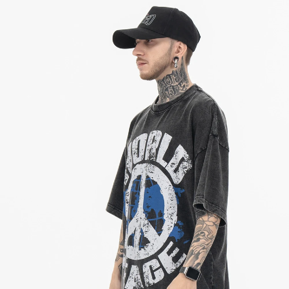 Title 1, Mens Fashion Printed Short-sleeved T-shirt. St...