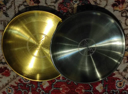 Title 2, Gold and Silver Stainless Steel Ornaments Tray ...
