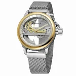 Relógio Mecânico Automático Tourbillon com Pulseira de Malha à Prova D'água Combine estilo e precisão com este relógio sofisticado e resistente à água, perfeito para você. — foto 2