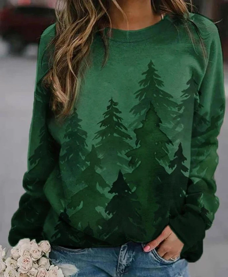 Suéter árvore de Natal com estampa tie-dye — foto 4