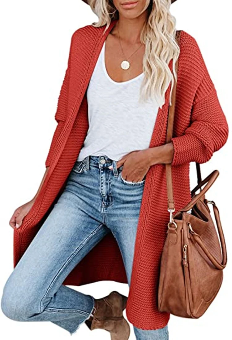 New Medium Long Knitting Cardigan Sweater is Casual and Loose, perfect for a relaxed and comfortable everyday look, styl — photo 3