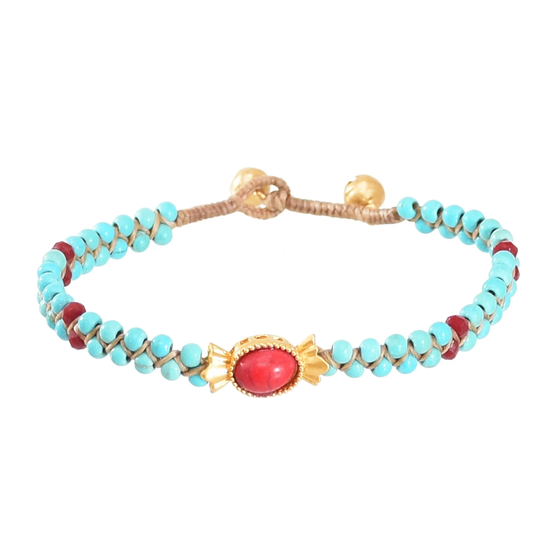 Bracelet bohème ethnique tissé à la main avec clochettes. Un accessoire unique et élégant pour un style bohème enchanteur au quotidien. — photo 23