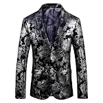 Colorblock Plus Size Men's Suit Silky Blazer Youth Jacket. Stylish and Comfortable for Events and Everyday Wear. — photo 5