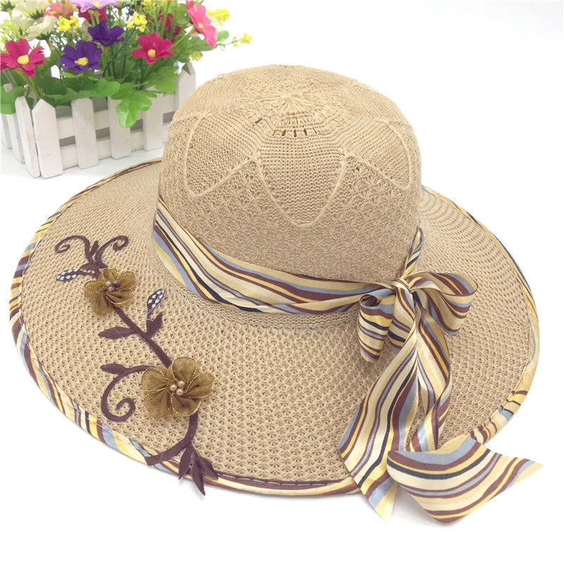 Title 1, Womens Big Brim Hat Knitted Shade