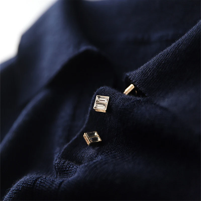 Title 2, Womens Doll Collar Ice Silk Short Sleeve Knitt...