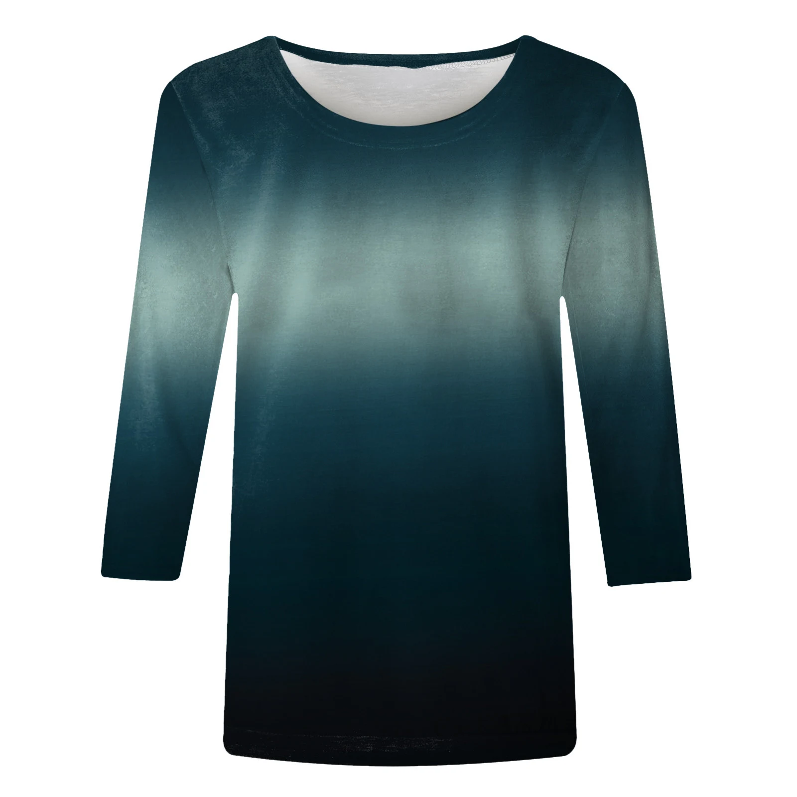 Title 3, Top feminino estampado com gola redonda