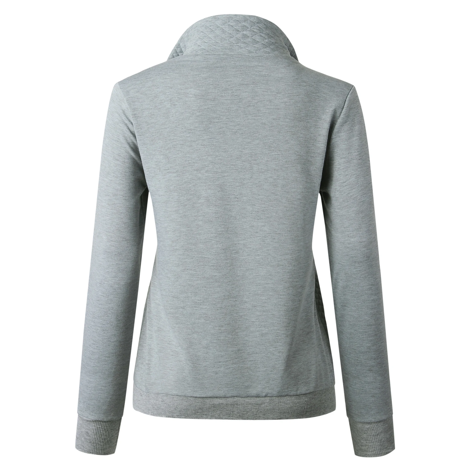 Title 2, Blusa de manga comprida com bolso moderno e zíper