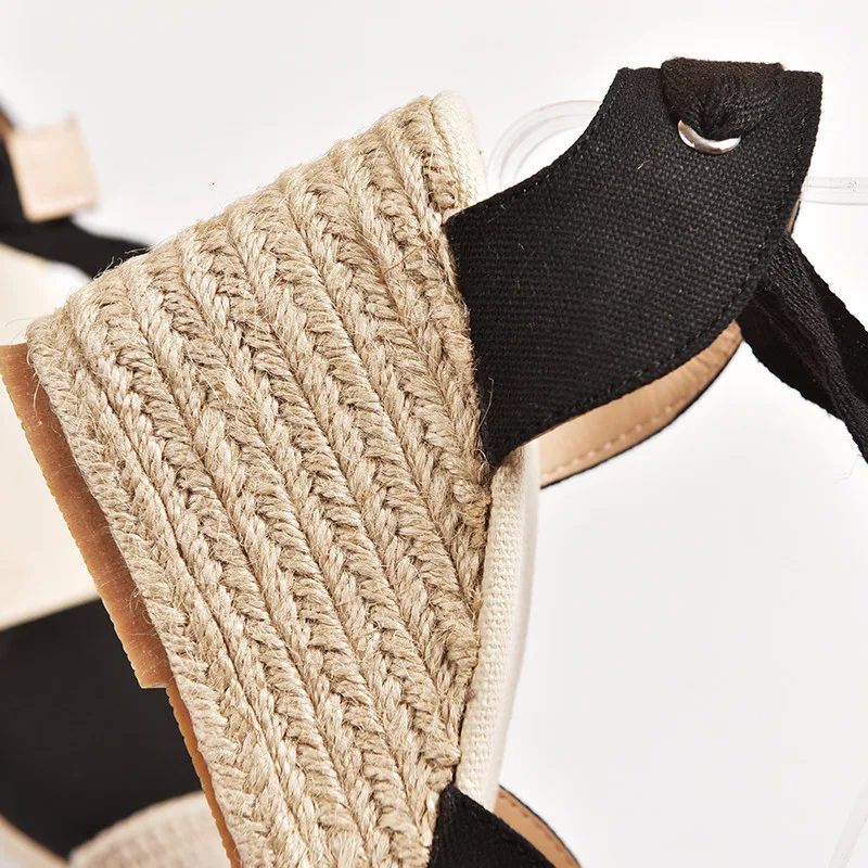 Title 5, Ladies lace-up sandals with light soles, hemp ...