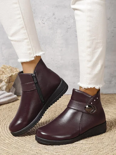 Title 4, Botas femininas de algodão forradas com lã, ant...