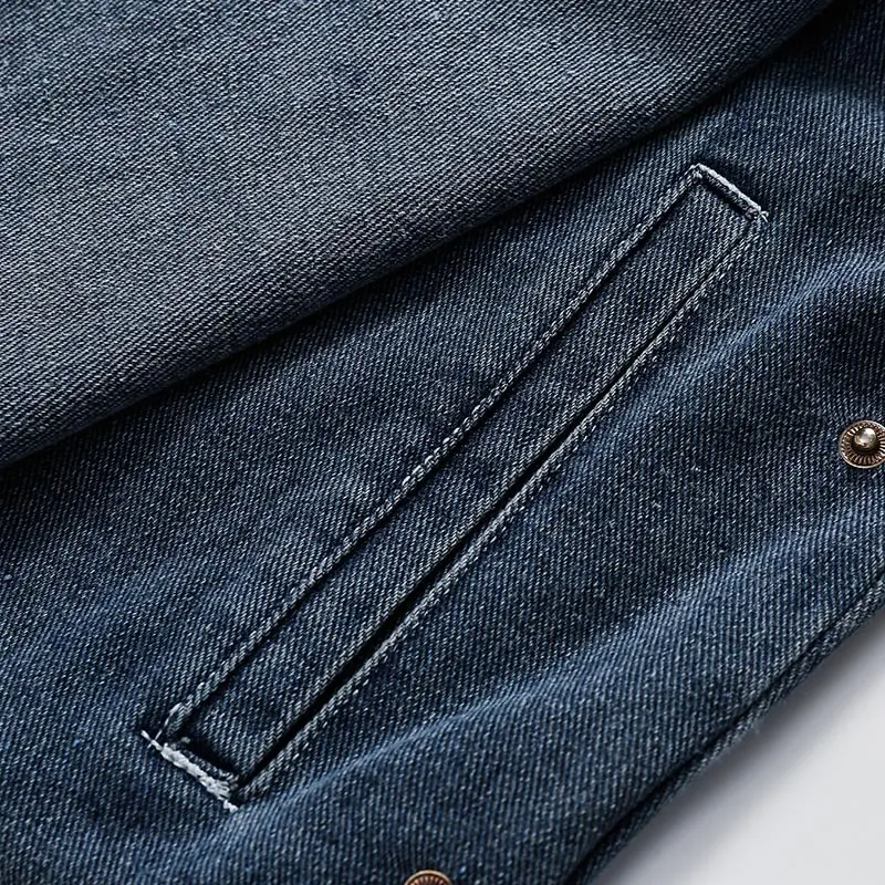 Title 9, Washed Retro Denim Jacket with Japanese Tide, c...