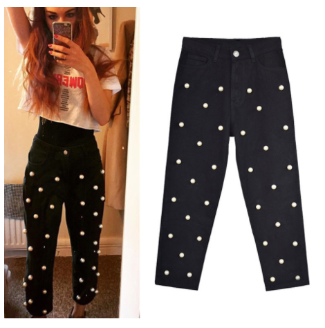 Calças jeans de cintura alta, retas, soltas e pernas largas – Conforto e estilo em uma peça só. Perfeitas para um look moderno e despojado. — foto 7