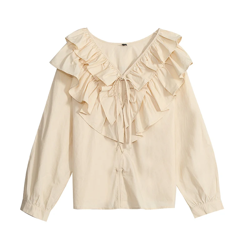 Title 8, Spring New Age-reducing Shirt With Fungus Collar