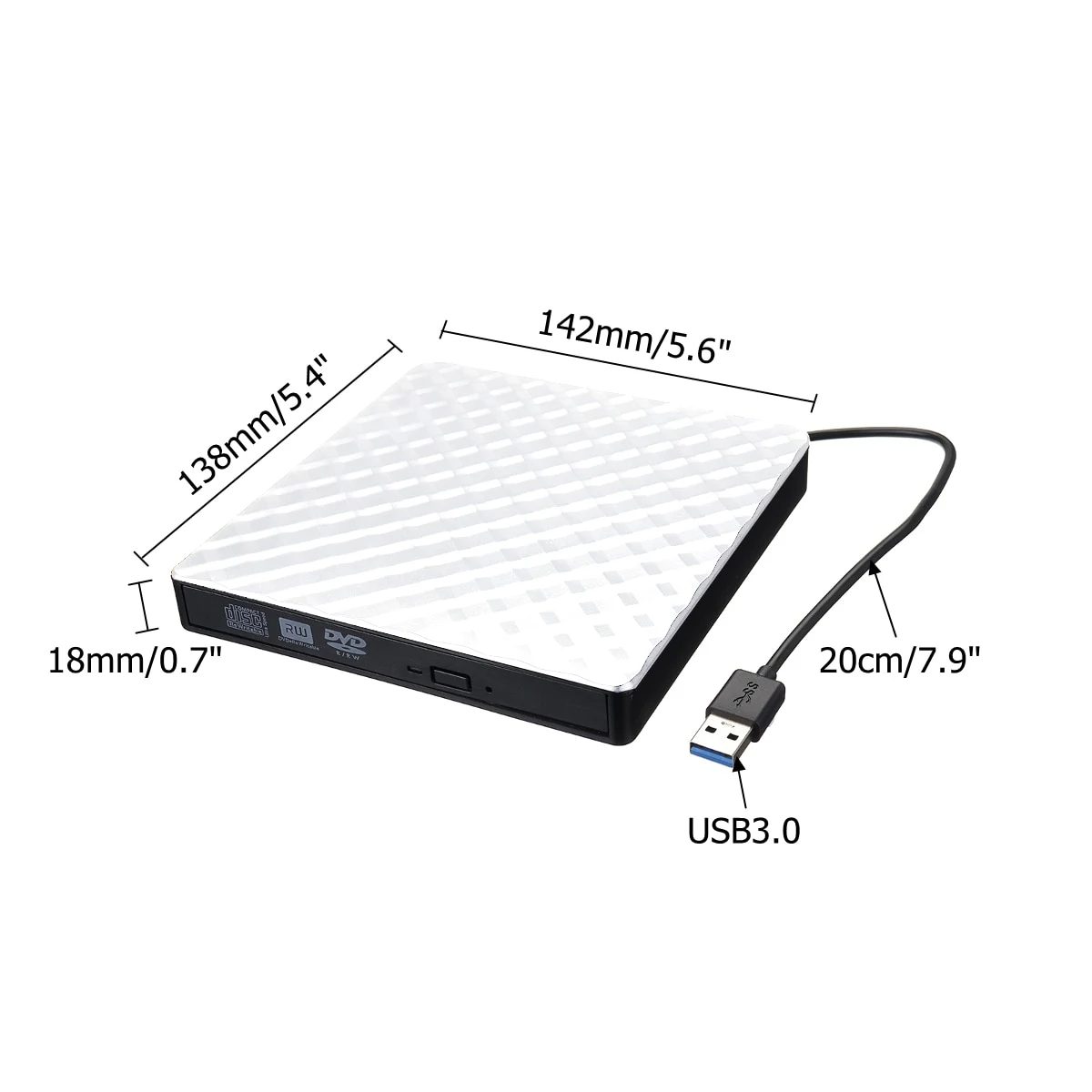 Title 4, USB 3.0 external optical drive removable DVD CD...