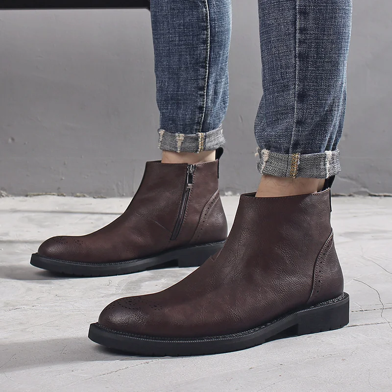 Title 4, Trend Martin Boots Mens Fashion Tooling Boots ...