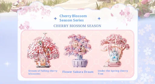 Title 10, Cherry Blossom Season Assembled Building Block ...