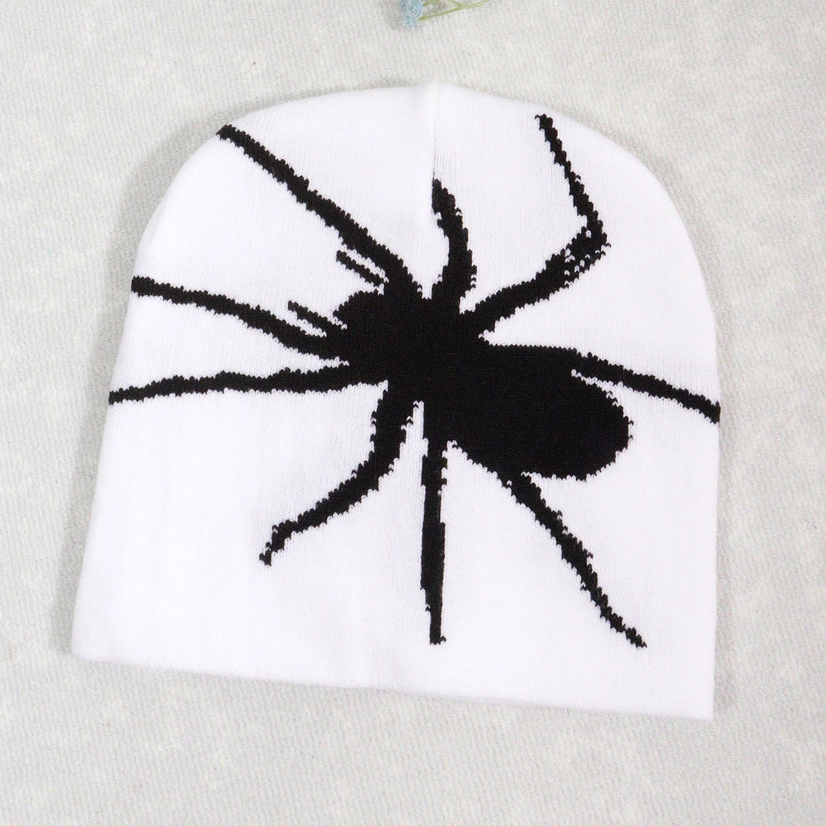 Gorro de lã tricotado jacquard com aranha multicolorida, moderno e confortável, estilo rua, macio e quente, ideal para o inverno. — foto 2