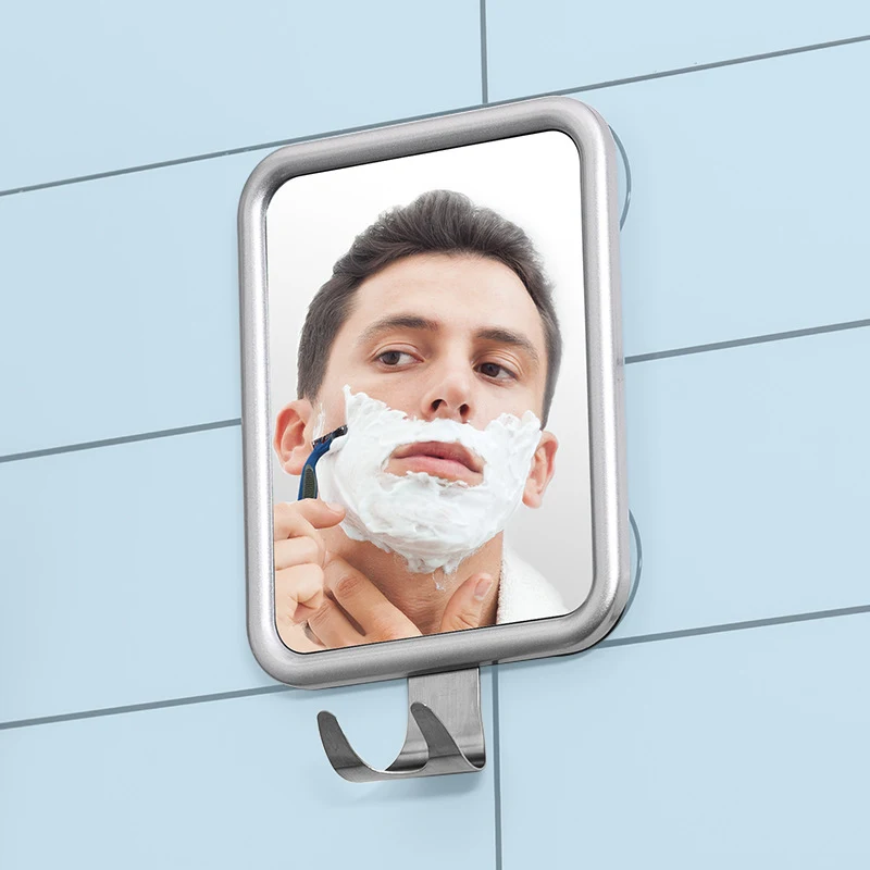Bathroom Suction Cup Anti Fog Round Mirror with Aluminum Alloy Hook, Easy Installation, No Drilling Required. — photo 4