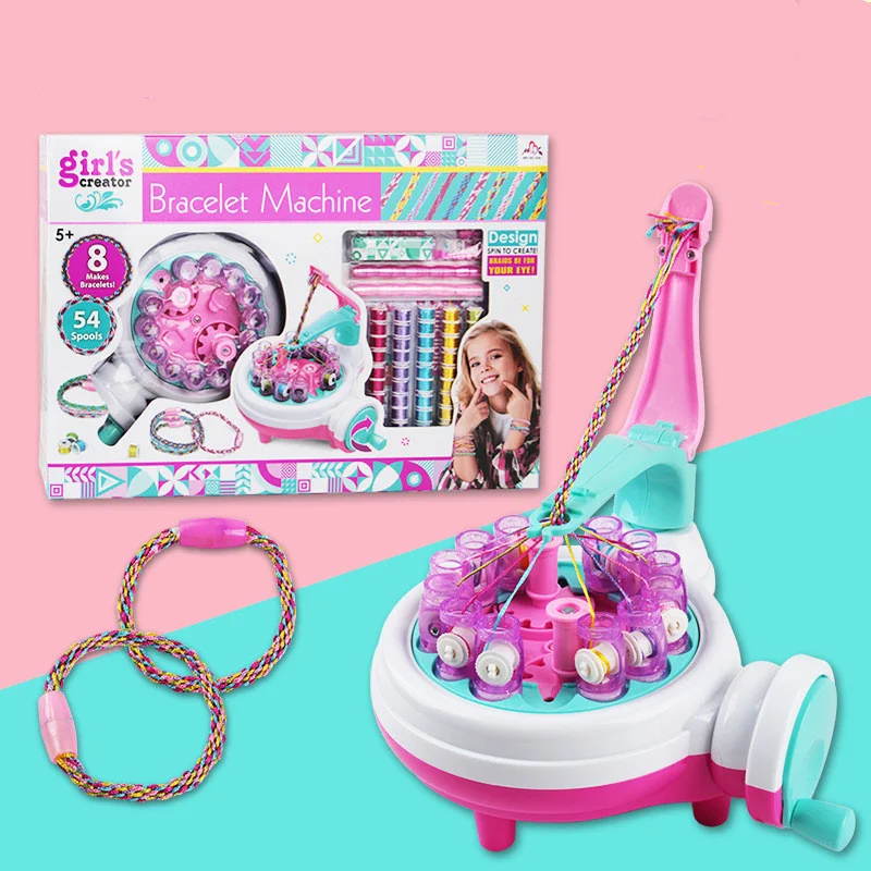 Conjunto de pulseiras de moda para meninas com corda trançada, acessório infantil estiloso, presente ideal, ajustável e colorido. — foto 1