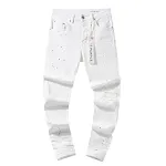 American High Street Hole & Patch Trendy Retro Straight Washed Jeans – perfect for a stylish, comfortable, and on-trend — photo 1