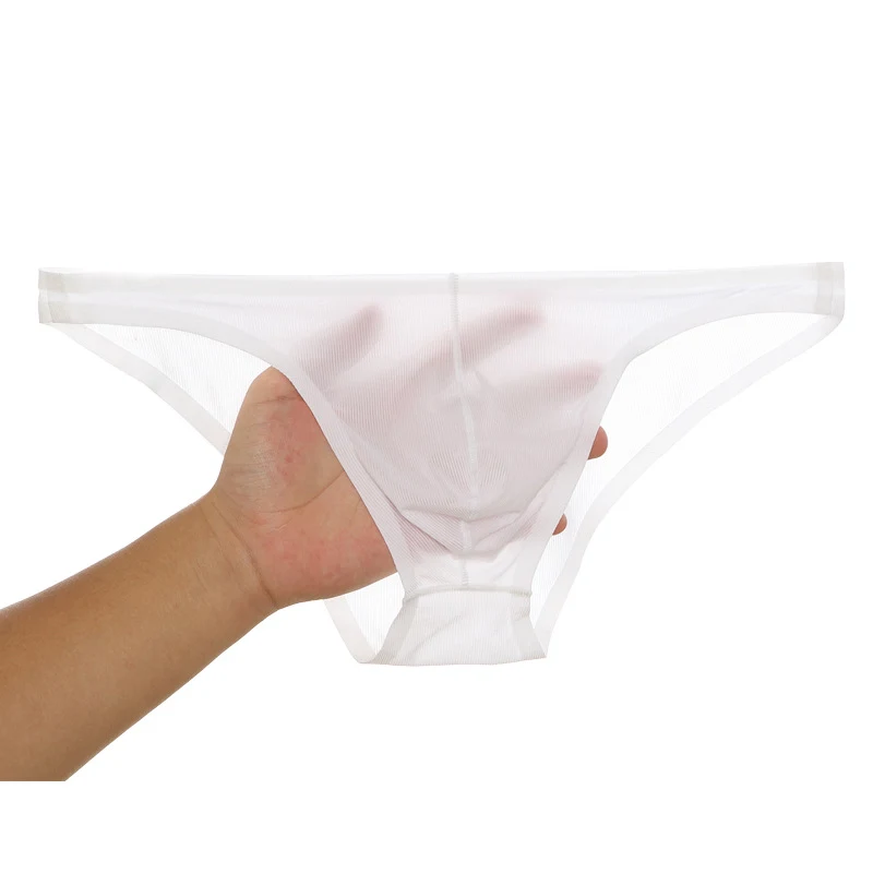 Seamless Men's Thin Ice Silk Translucent U Convex Briefs for ultimate comfort, breathability and a barely-there feel. — photo 4