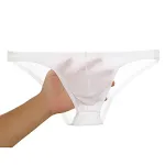 Seamless Men's Thin Ice Silk Translucent U Convex Briefs for ultimate comfort, breathability and a barely-there feel. — photo 4